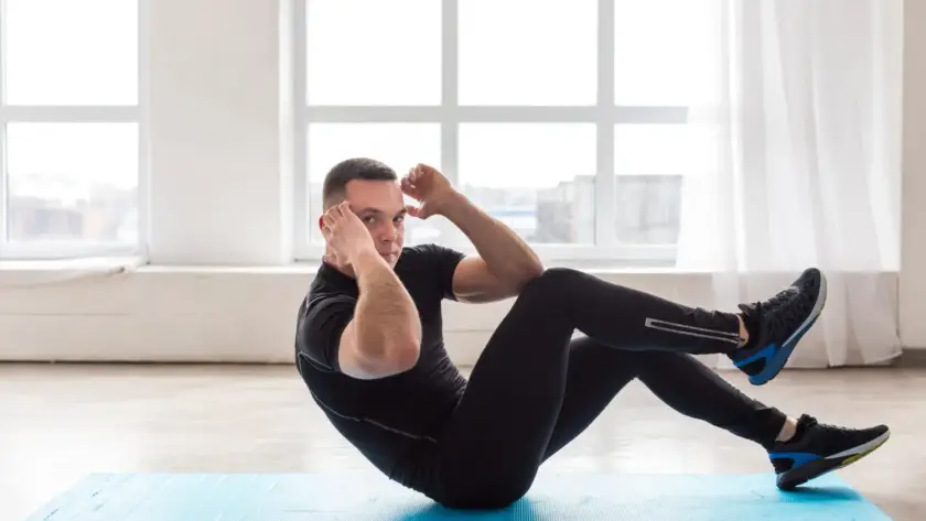Crunches exercise at home for beginners to strengthen abs