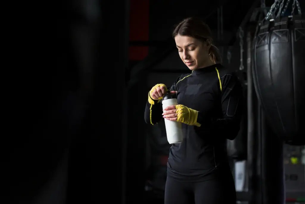 Best pre workout powder being mixed before training