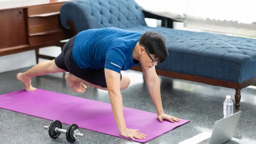 Quick cardio exercise included in a 10-Minute Morning Workout for an energy boost