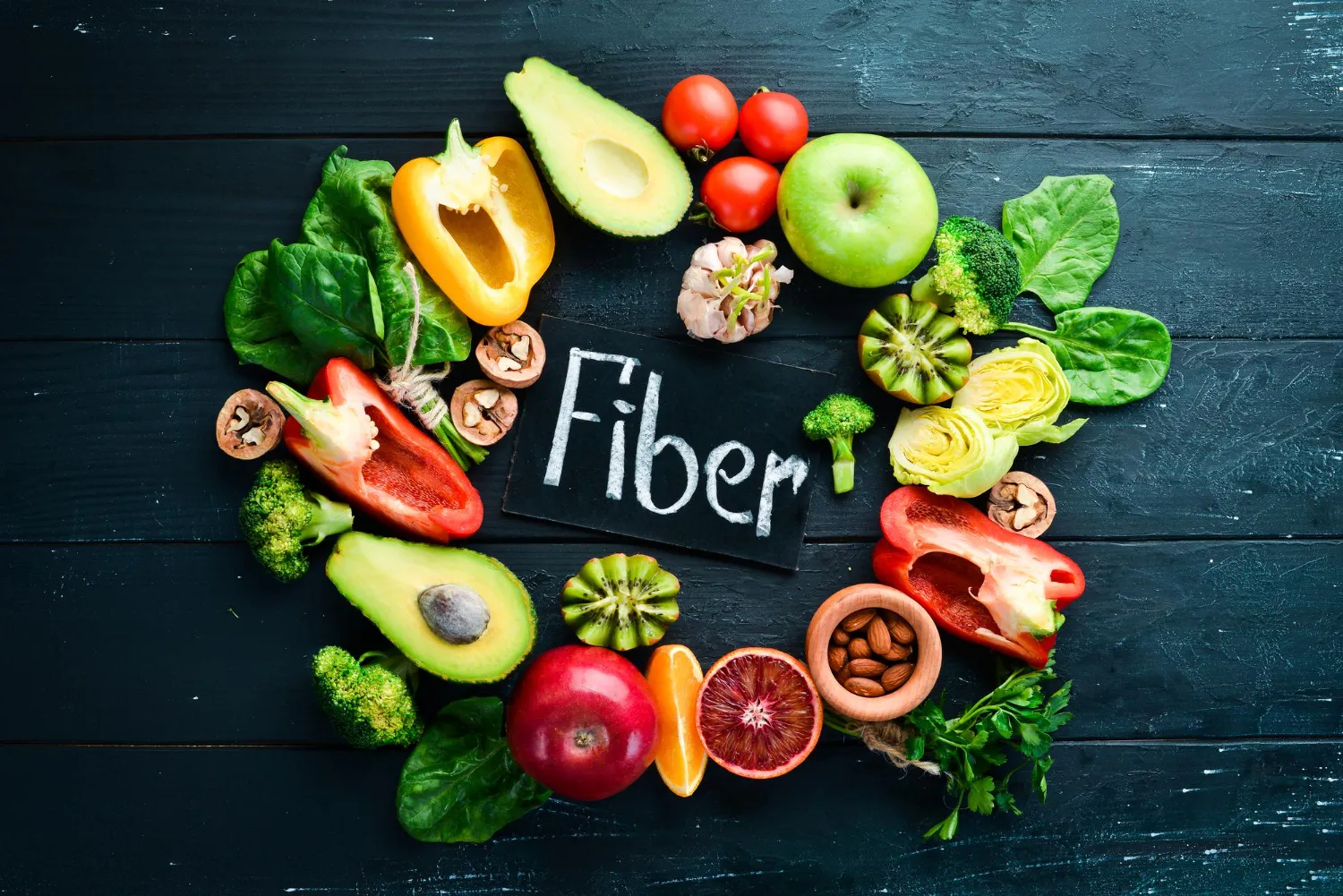 High fiber diet for weight loss with fresh fruits, vegetables, and whole grains